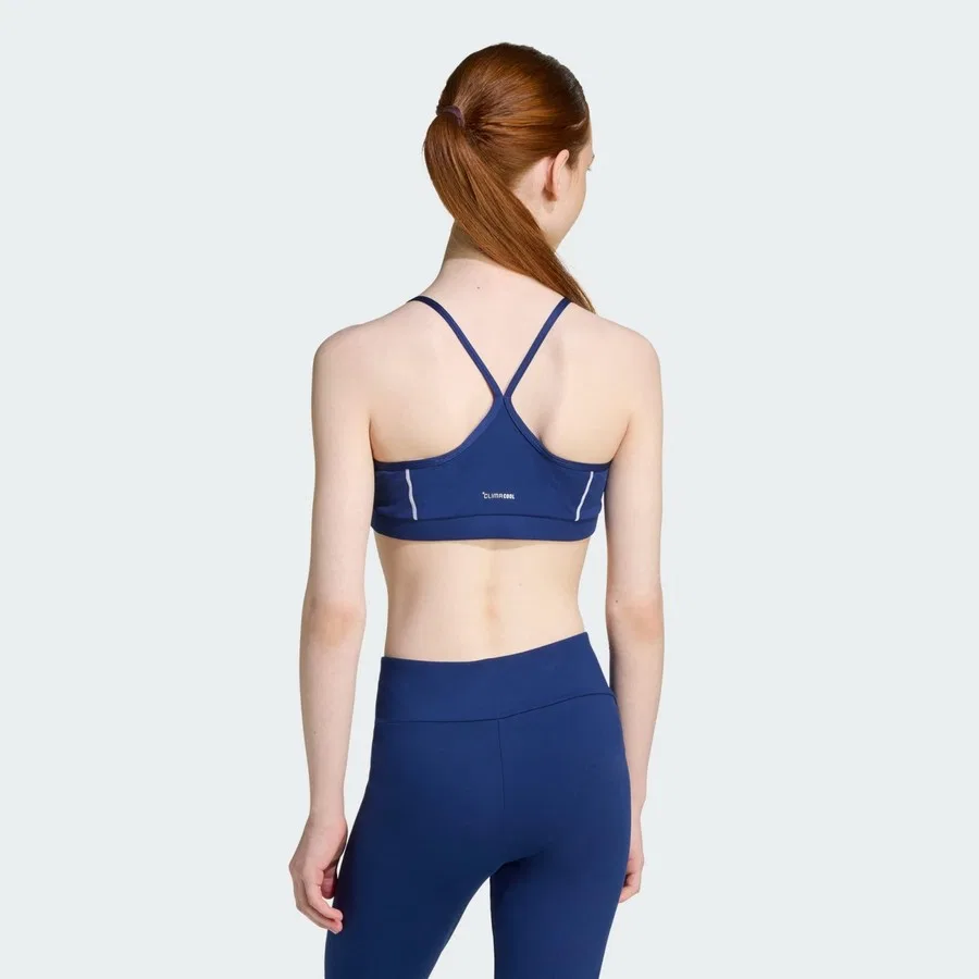 Спортивный бюстгальтер с принтом Train Essentials Collegiate Print Bra Kids adidas, Сине-белый — фото 2