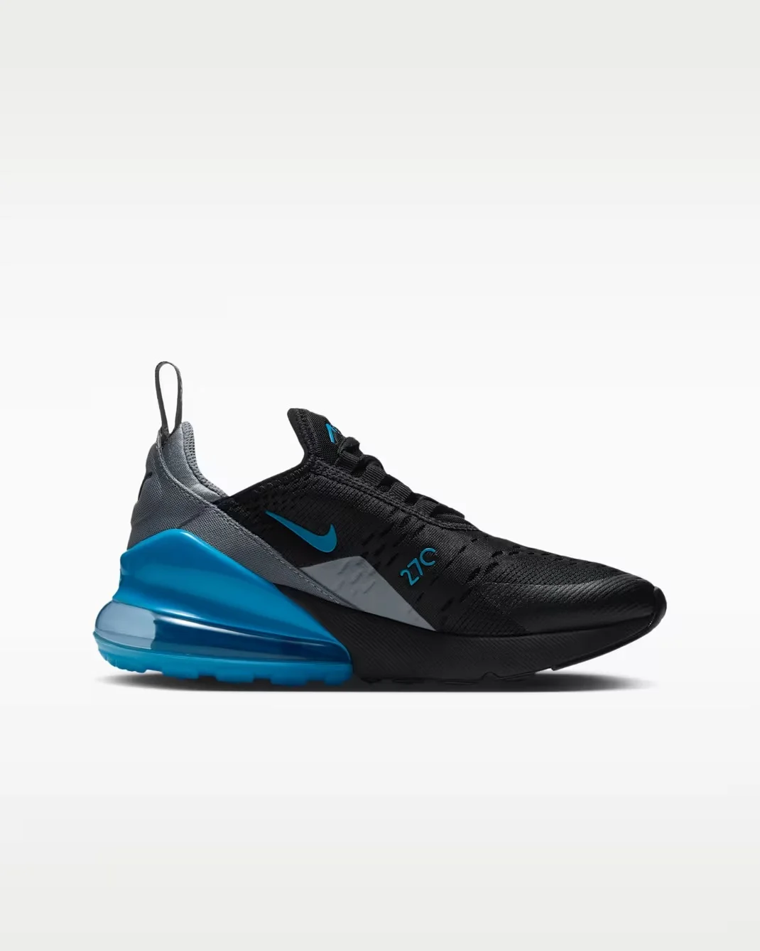 Кроссовки подростковые Nike Air Max 270, черный/синий — фото 2