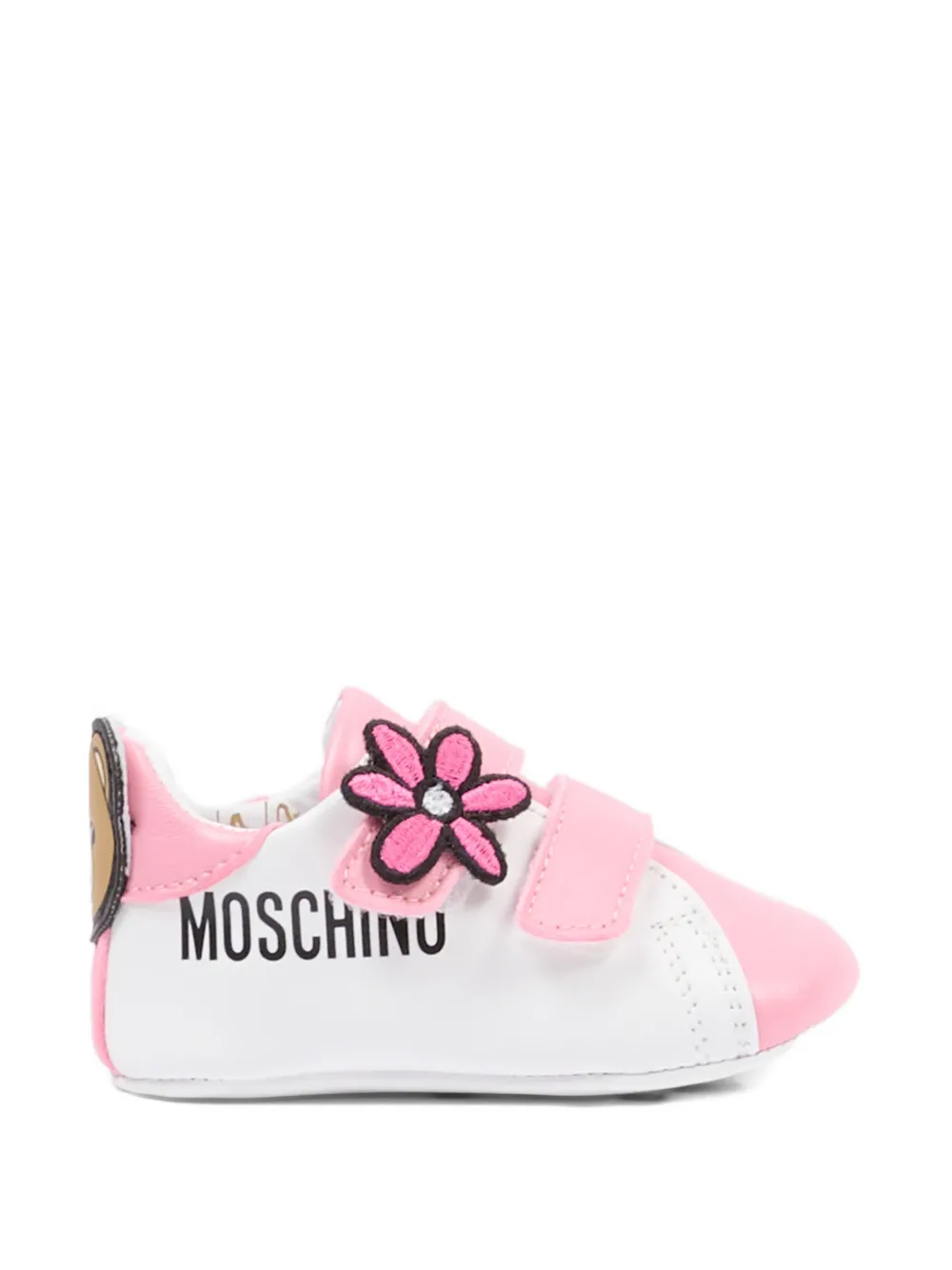 Туфли для первых шагов с цветочным декором Moschino Kids, белый — фото 2