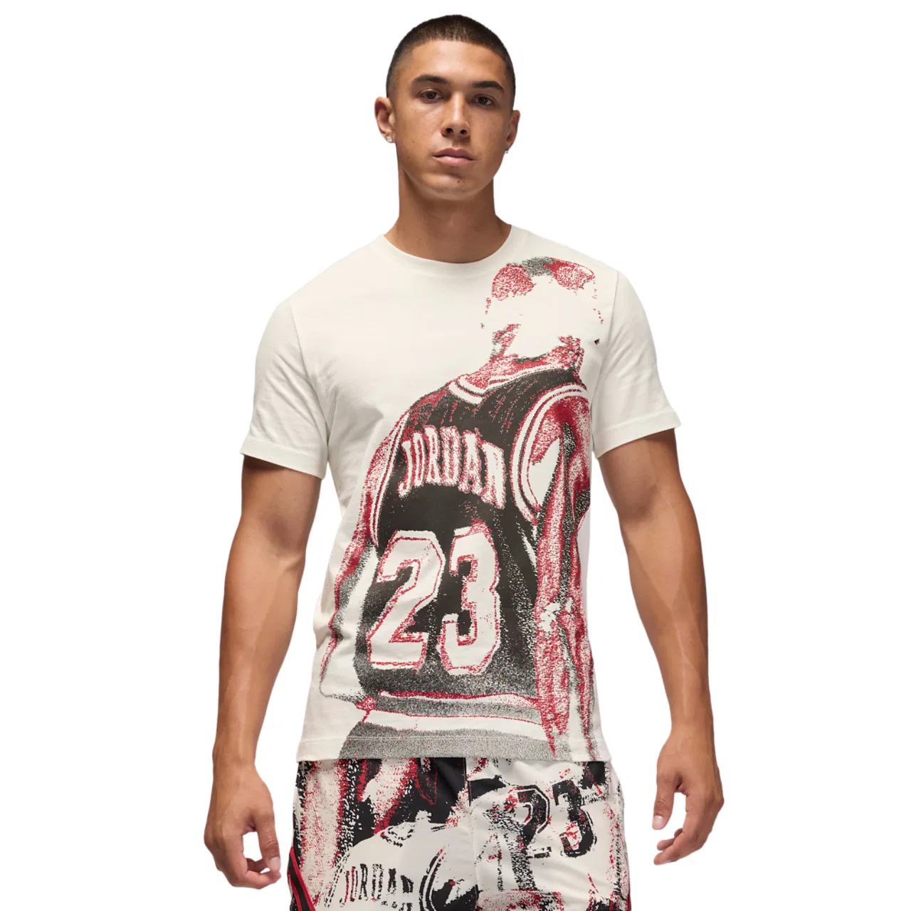 Футболка мужская Dri-FIT Sport Graphic Short Sleeve Crew Jordan, цвет Sail/Black