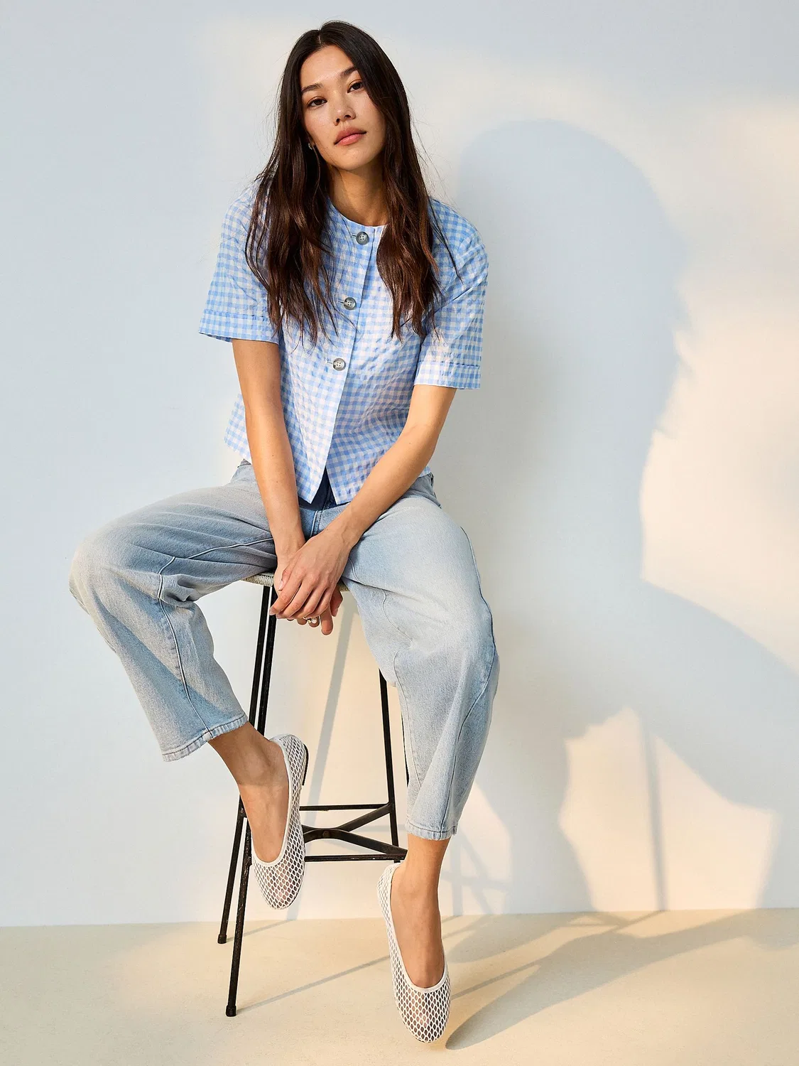 Джинсы Barrel Leg, Bleach Blue Next — фото 3