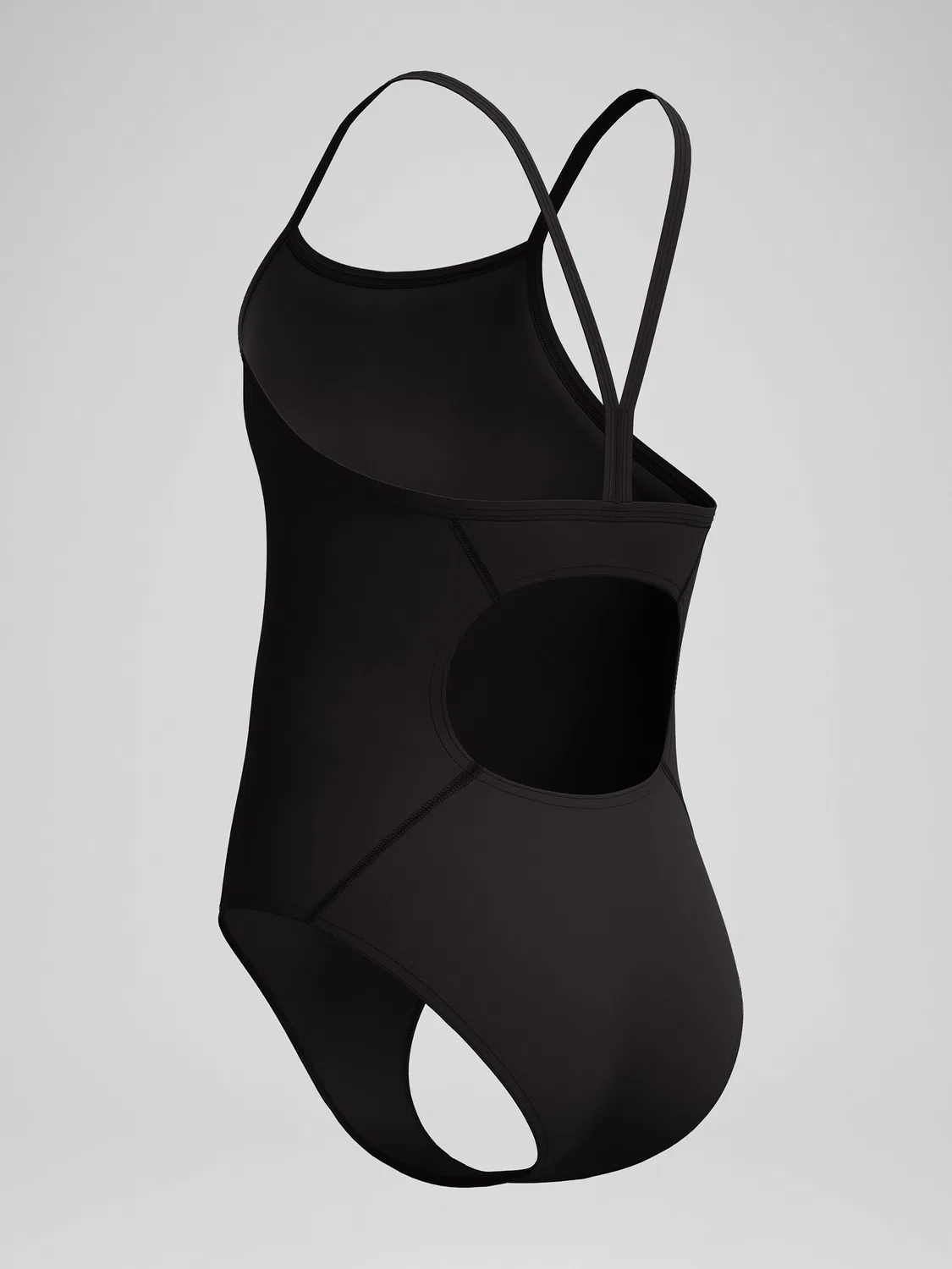 Купальник слитный с тонкими бретелями Speedo, черный — фото 3