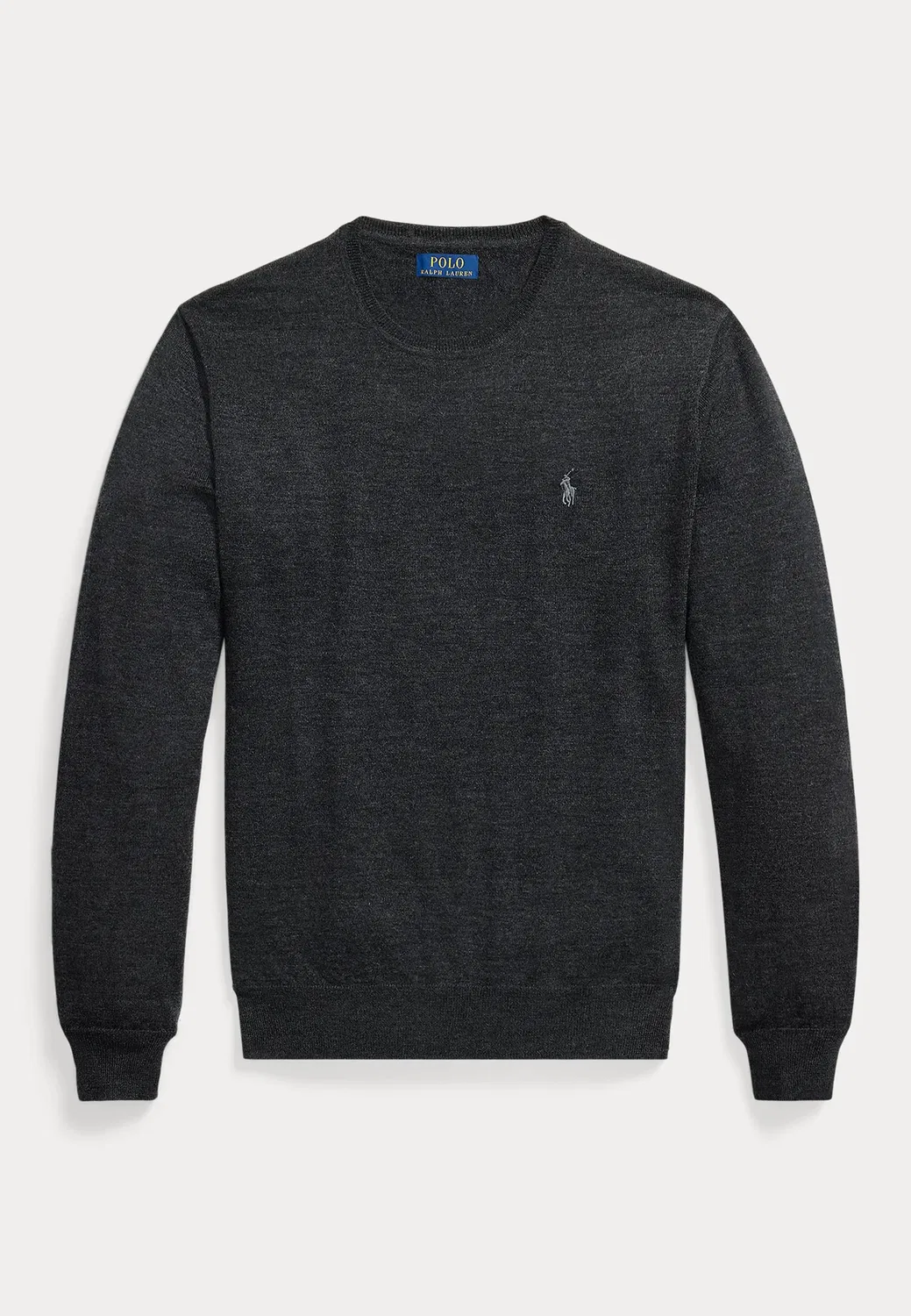 Шерстяной свитер с круглым вырезом, который можно стирать Polo Ralph Lauren, Dark Granite Heather — фото 4