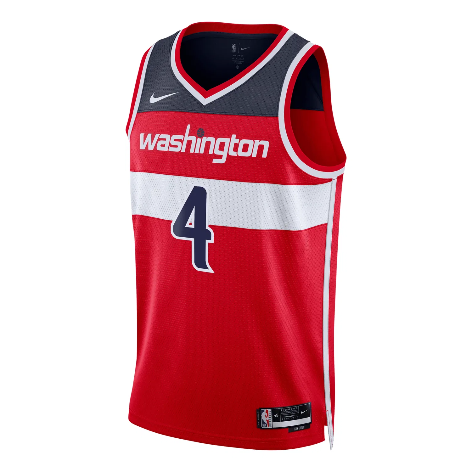 Мужская игровая майка NBA AJ Dybantsa Washington Wizards Icon Edition Dri-FIT Swingman Jersey 'University Red' Nike, University Red