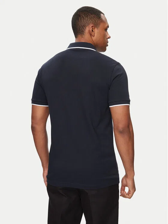 Поло slim fit Passertip Boss, темно-синий — фото 3