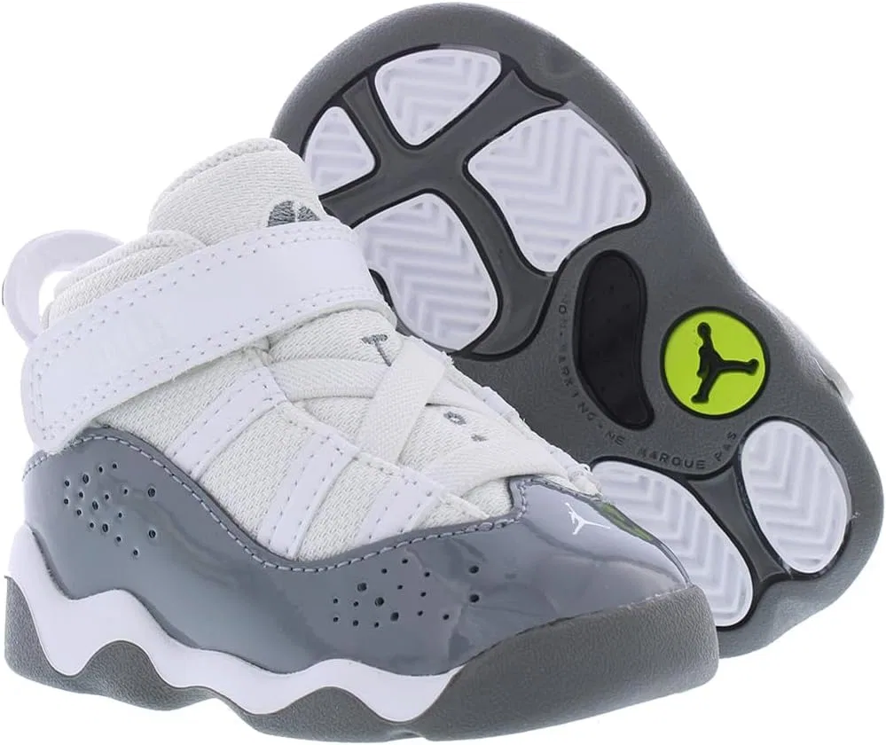Детские кроссовки для мальчиков Jordan 6 Rings Nike, White/Cool Grey/White — фото 2