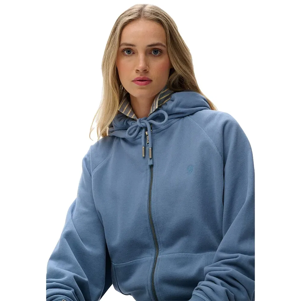 Женский свитшот с капюшоном и молнией Studios Relaxed Superdry, Blue — фото 4