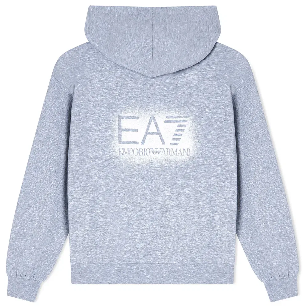 Детский спортивный костюм для девочек с капюшоном EA7 EMPORIO ARMANI, Grey — фото 4