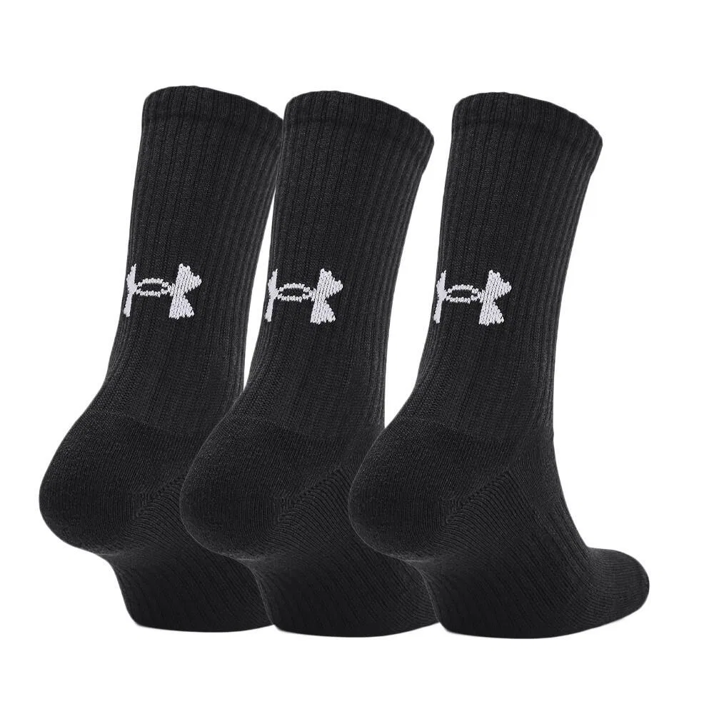 Детские носки с поддержкой свода стопы Under Armour Core Crew, Schwarz — фото 2