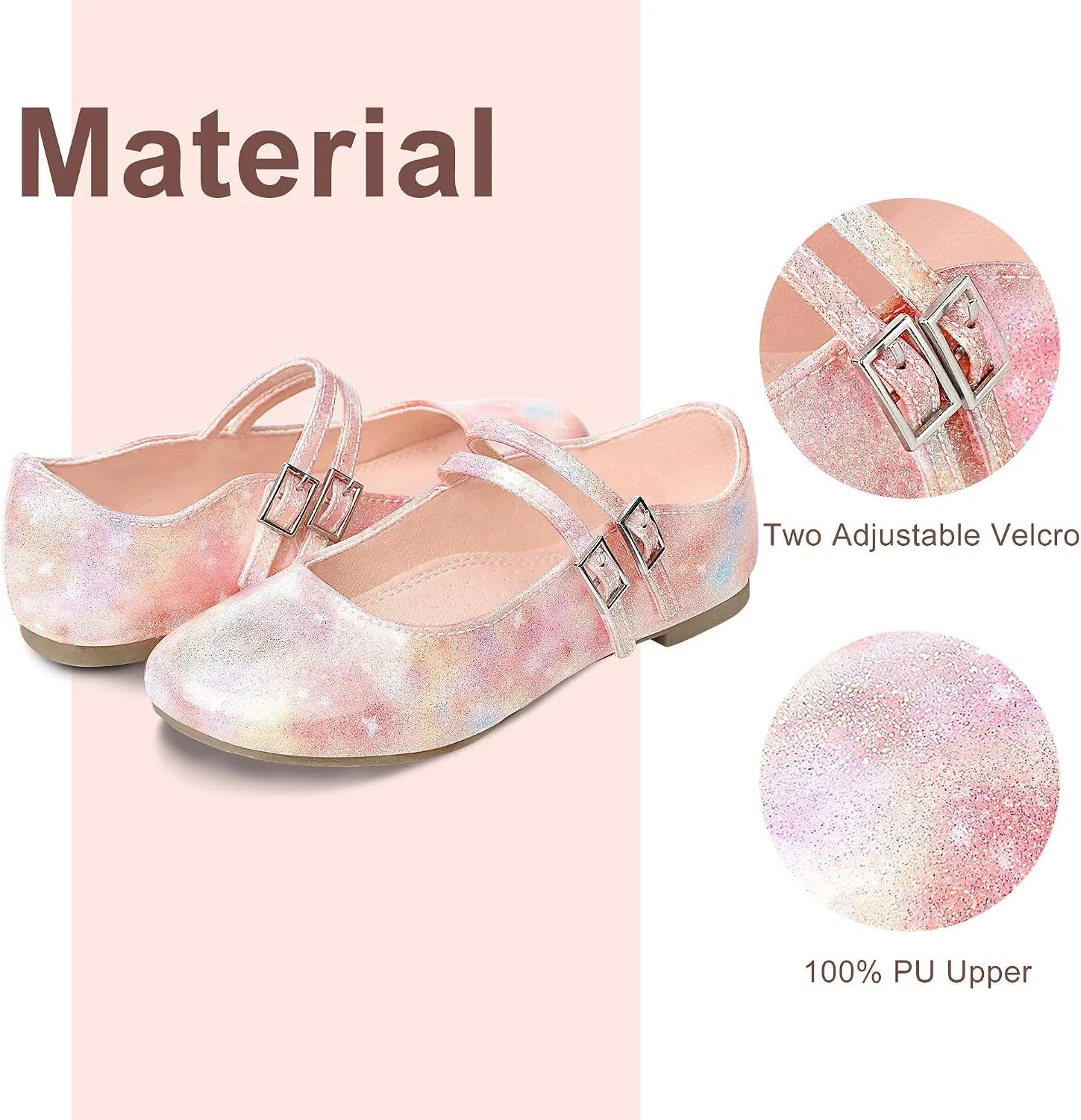 Детские туфли Мэри Джейн для девочек MIXIN, Pink — фото 4