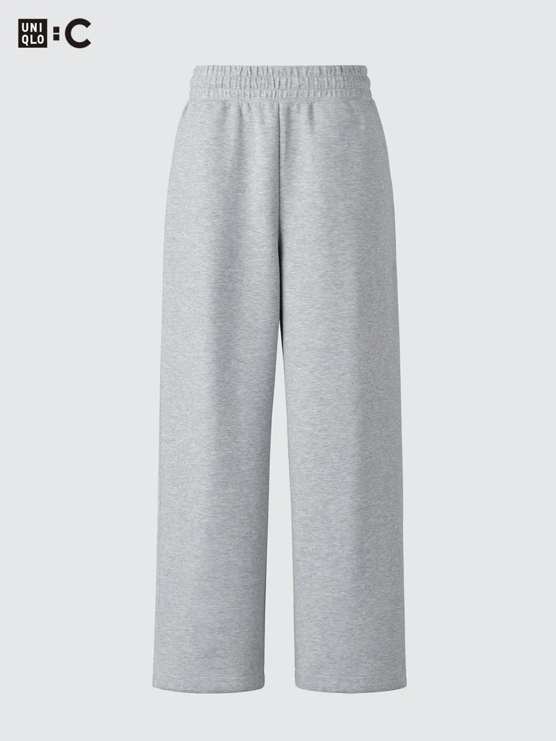 Брюки спортивные свободные с кулиской на штанине удлиненные Uniqlo, серая