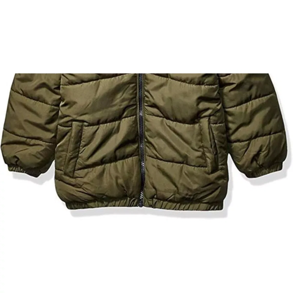 Детское пальто-пуховик утепленное с флисовой подкладкой Heavyweight Faux Shearling Winter Jacket OshKosh B'gosh, Olive Drab — фото 4