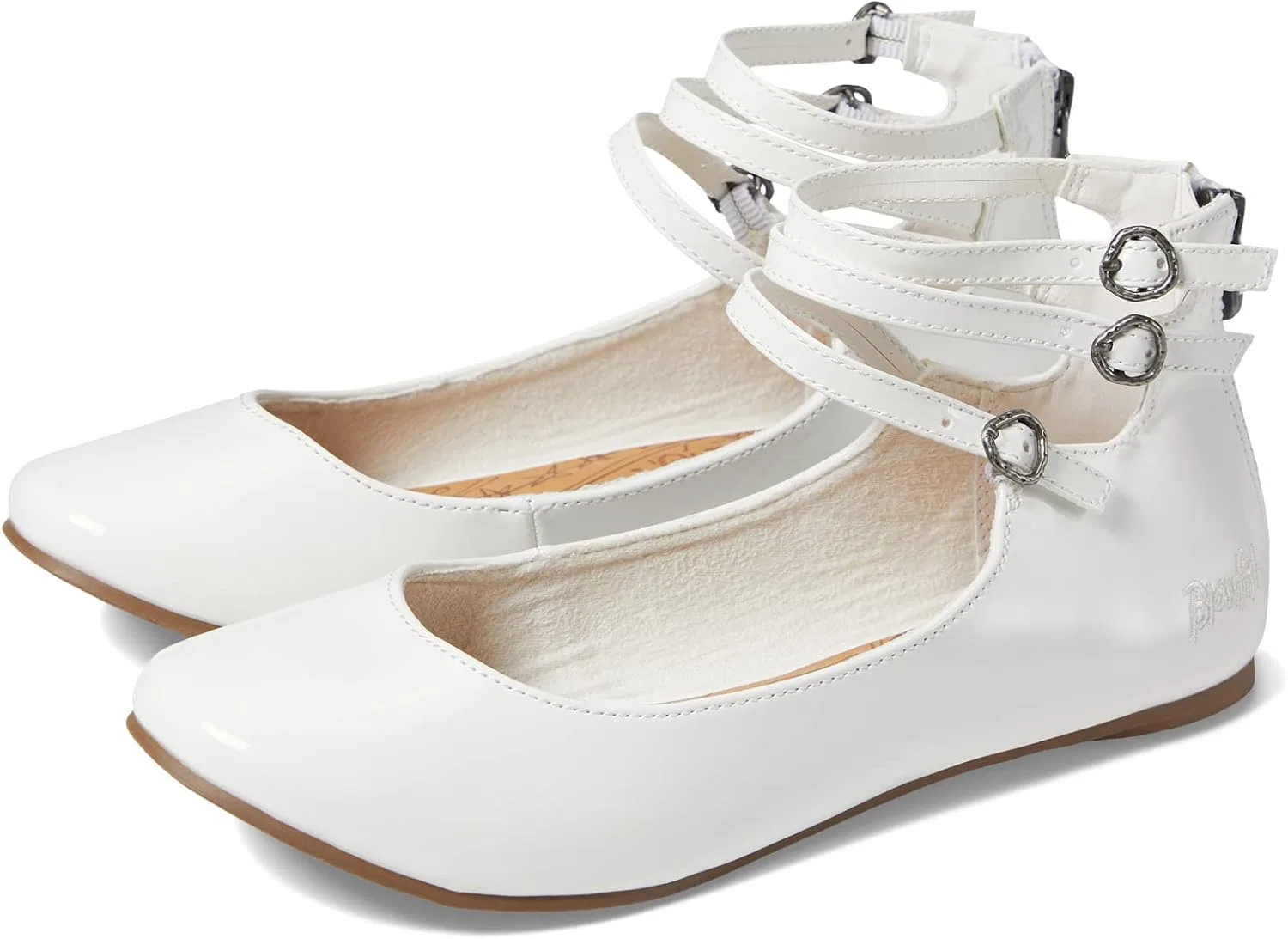 Детские балетки для девочек Pushi-k Blowfish Malibu, White Patent — фото 2