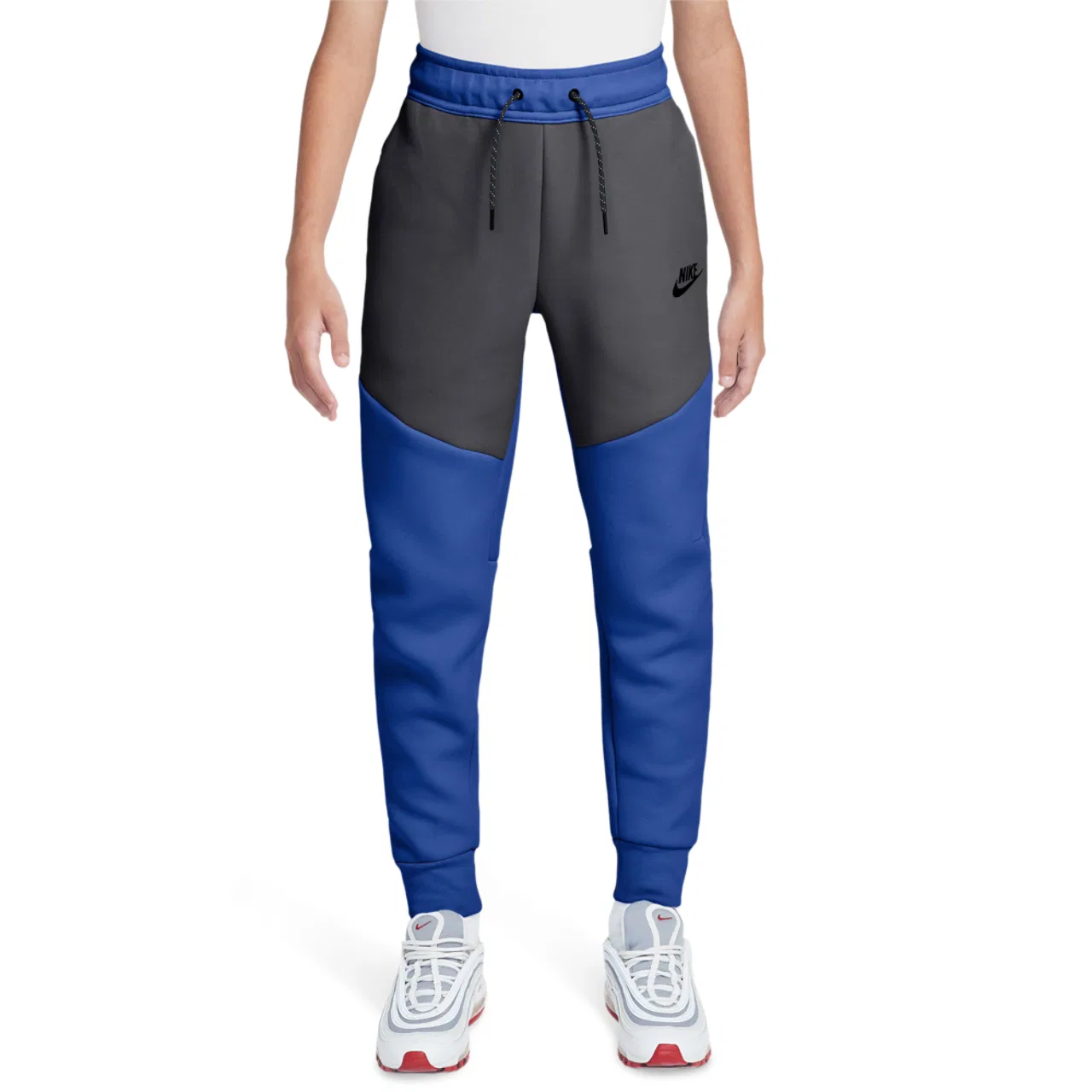 Детские спортивные штаны для мальчиков с флисом Nike Tech Fleece, Nike, Smoke Gray Game Royal Anthracite