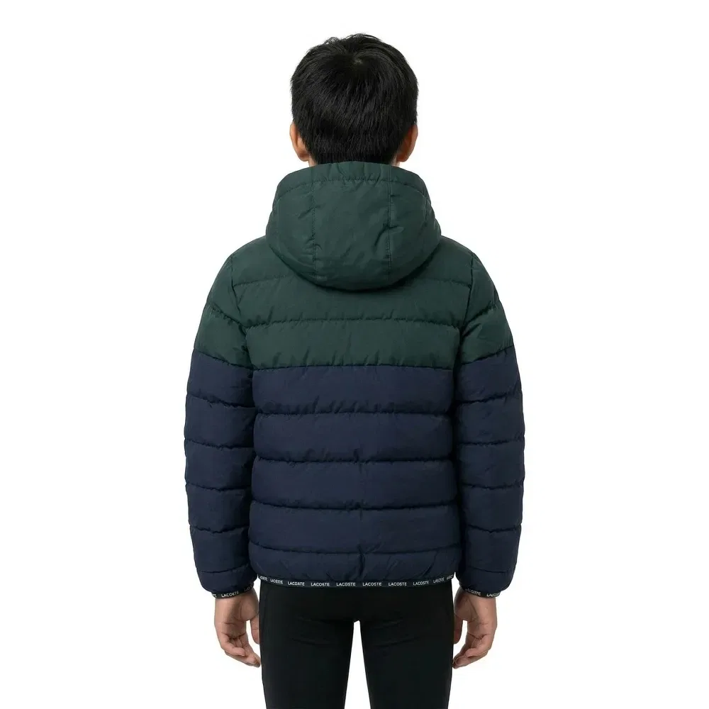 Куртка утепленная Colorblock Midwt Lacoste Kids, зеленый — фото 4