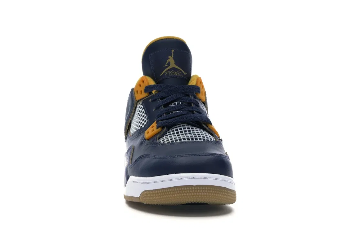 Детские кроссовки Lifestyle Jordan 4 Retro Dunk From Above Jordan, Midnight Navy/Metallic Gold-Gold Leaf-White — фото 2