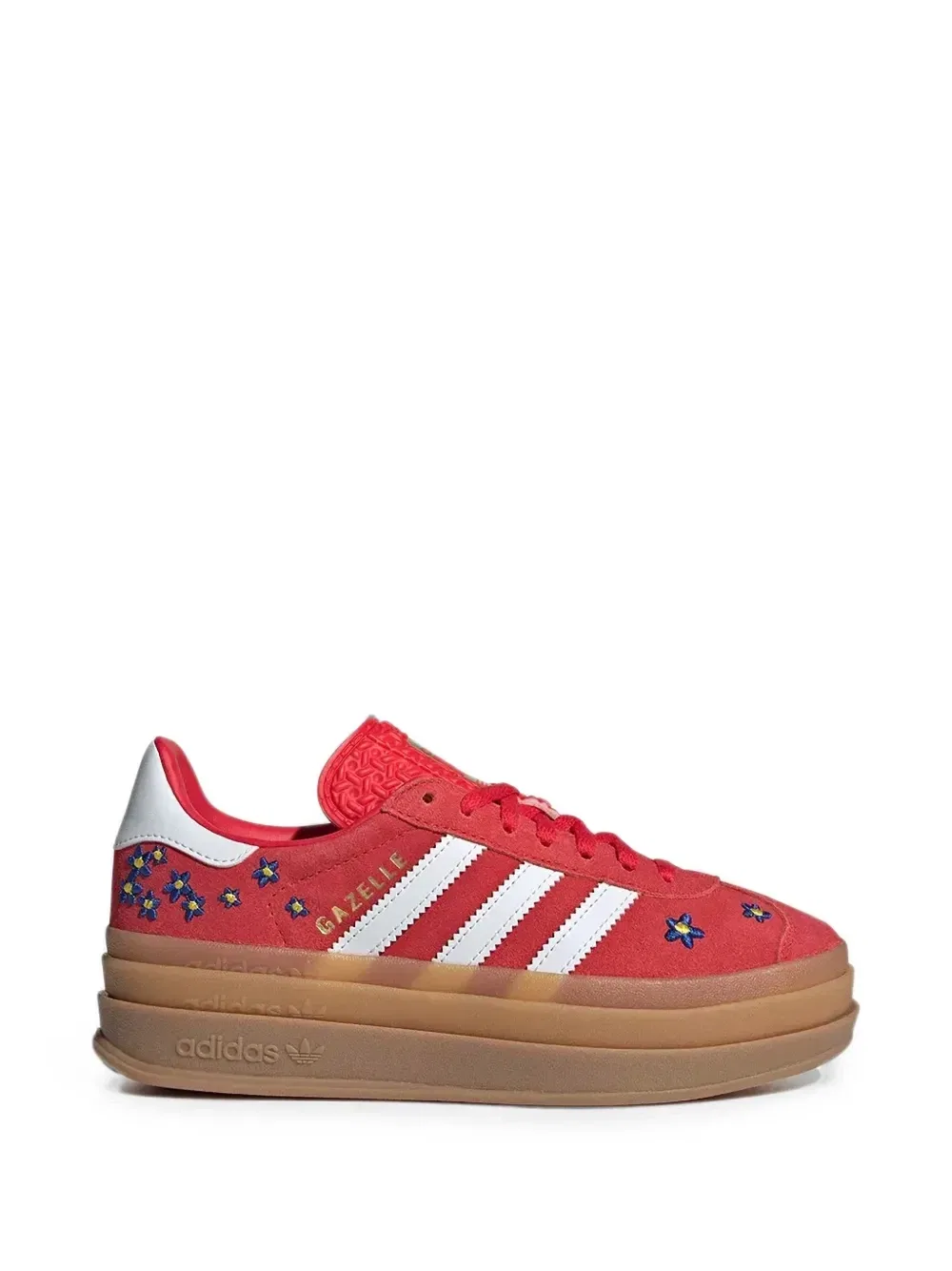 Кроссовки Gazelle с цветочной вышивкой Adidas Kids, красный