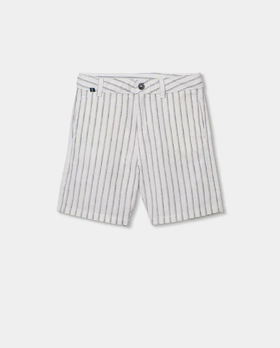 Детские шорты для мальчиков льняные Bermudas Boboli, Blanco