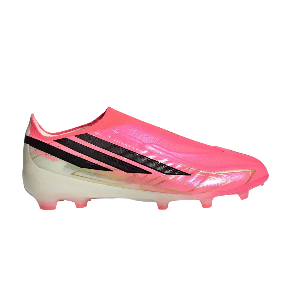 Бутсы Adidas F50 Hyperfast Elite Laceless FG Little Kid, розовый