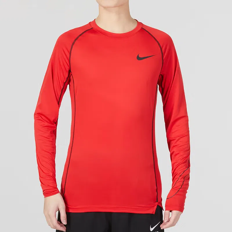 Лонгслив облегающий Nike Pro Dri-FIT, красный — фото 2