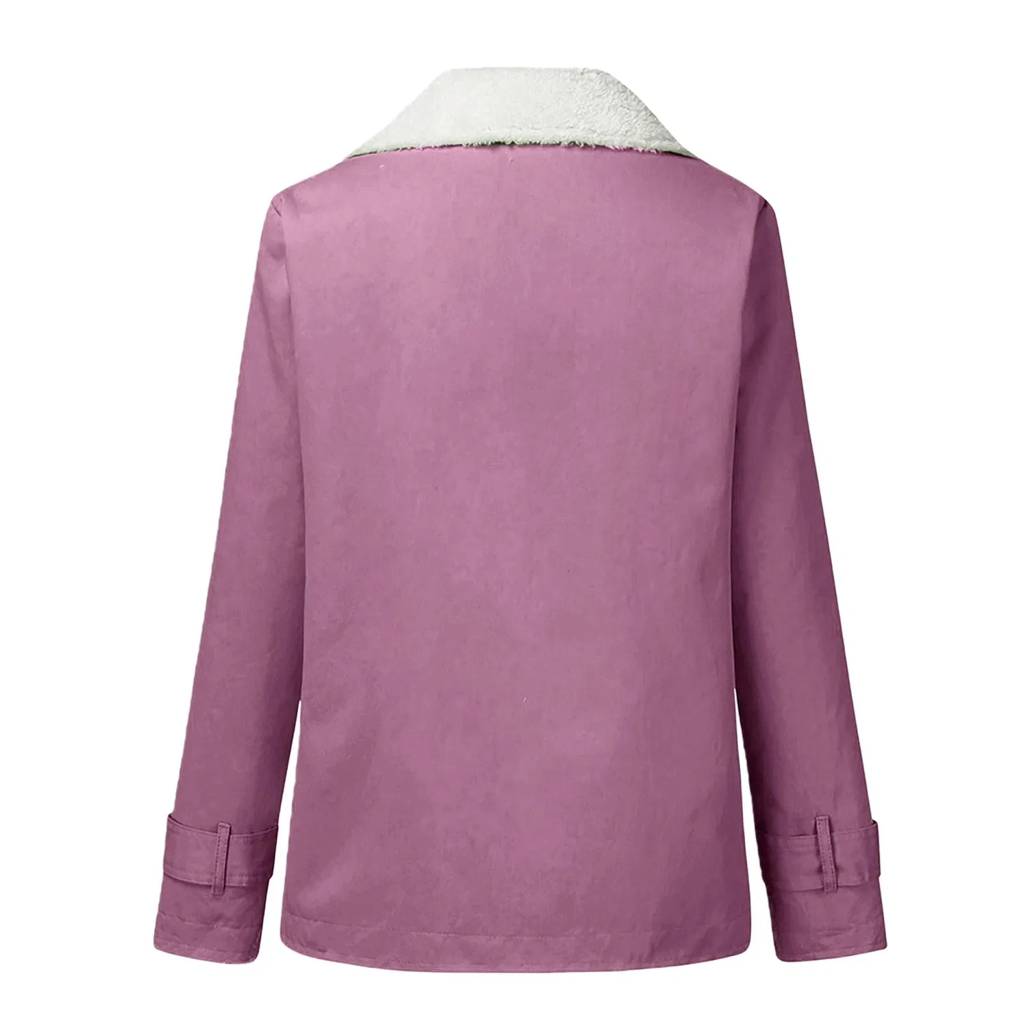 Женская куртка из флиса с подкладкой шерпа, slim fit, с карманами, Viola — фото 4
