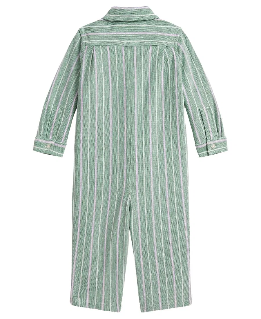 Комбинезон-поло с оксфордским воротником и длинным рукавом Polo Ralph Lauren, Green — фото 2