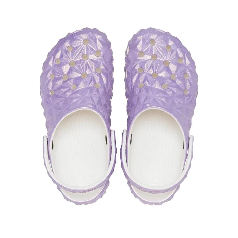 Детские кроксы Crocs Classic Geometric Clog, фиолетовый — фото 2