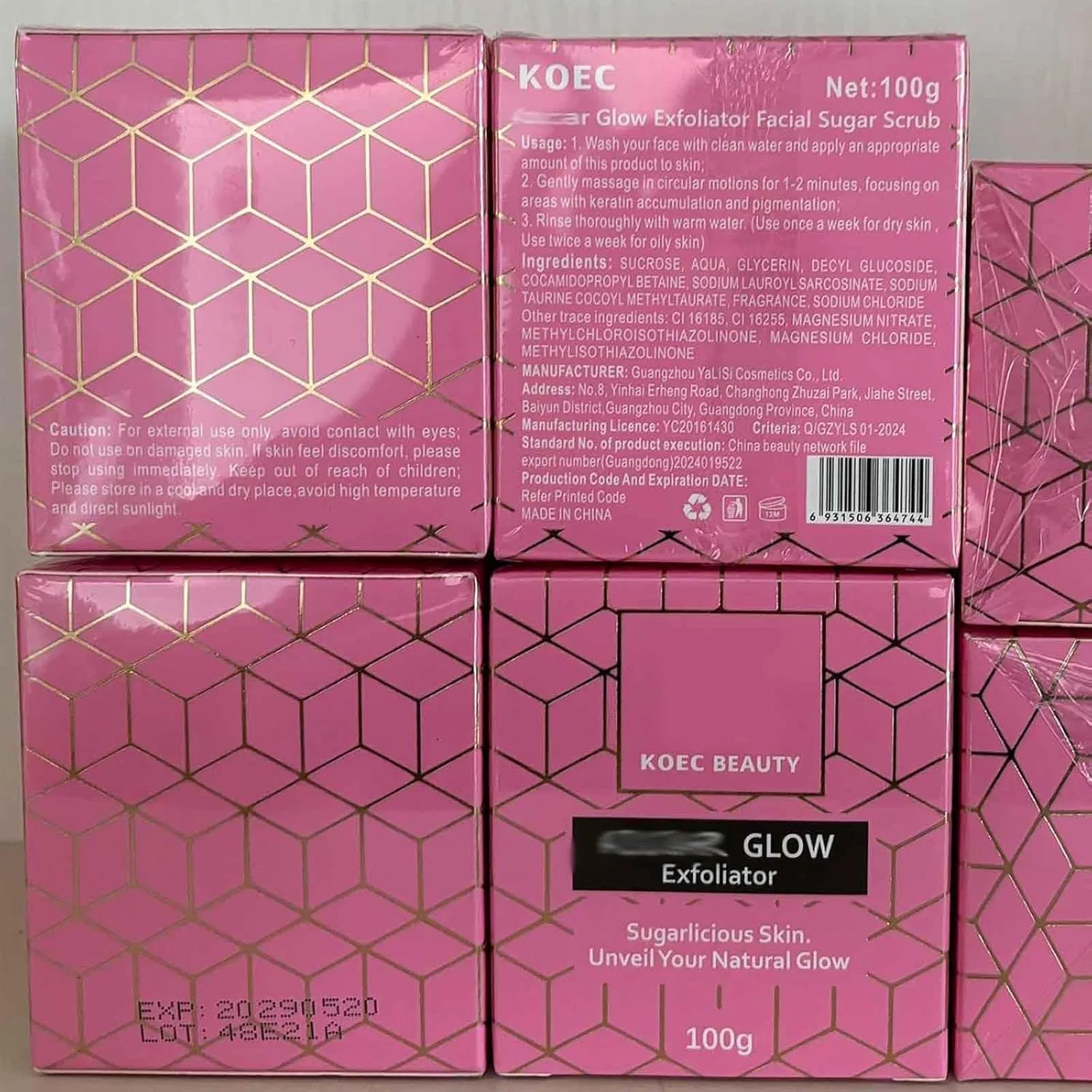 Скраб для лица Sugar Glow Exfoliante, sjfscqr, 100g, 2 Pieces — фото 4