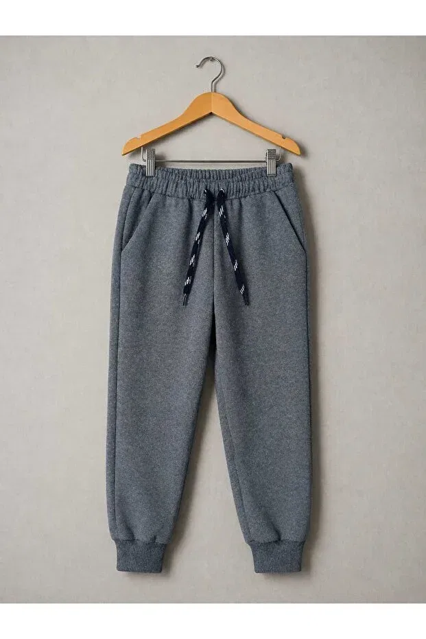 Детские спортивные штаны для девочек хлопковые Basics Krm Kerem Bebe, Gray — фото 3