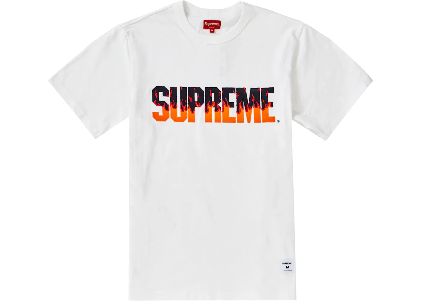 Мужская футболка с принтом Flames S/S Top Supreme, белый
