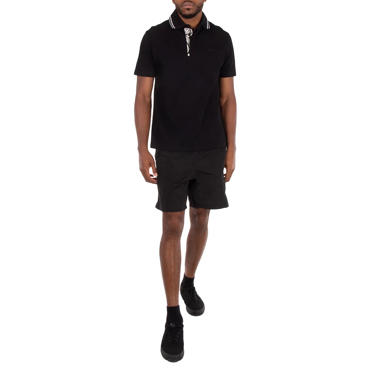 Плавки Ami Paris Black Nylon Canvas Swim Shorts, Black — фото 4