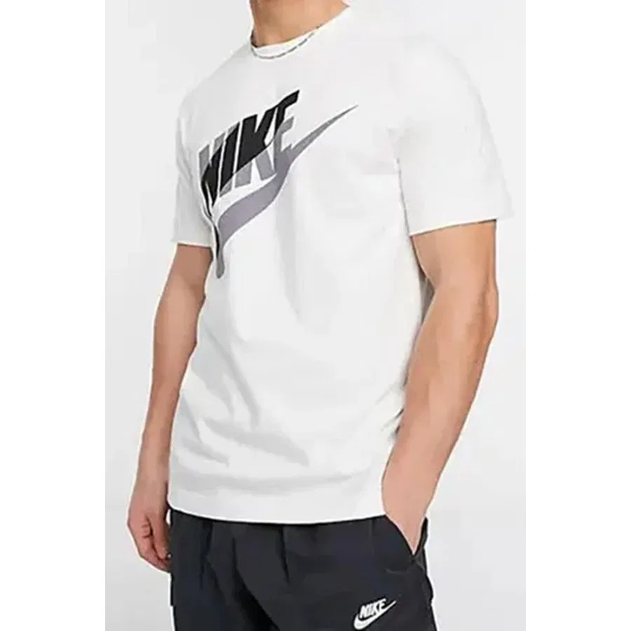 Футболка с коротким рукавом хлопковая Futura Block Logo Nike, Белый — фото 3