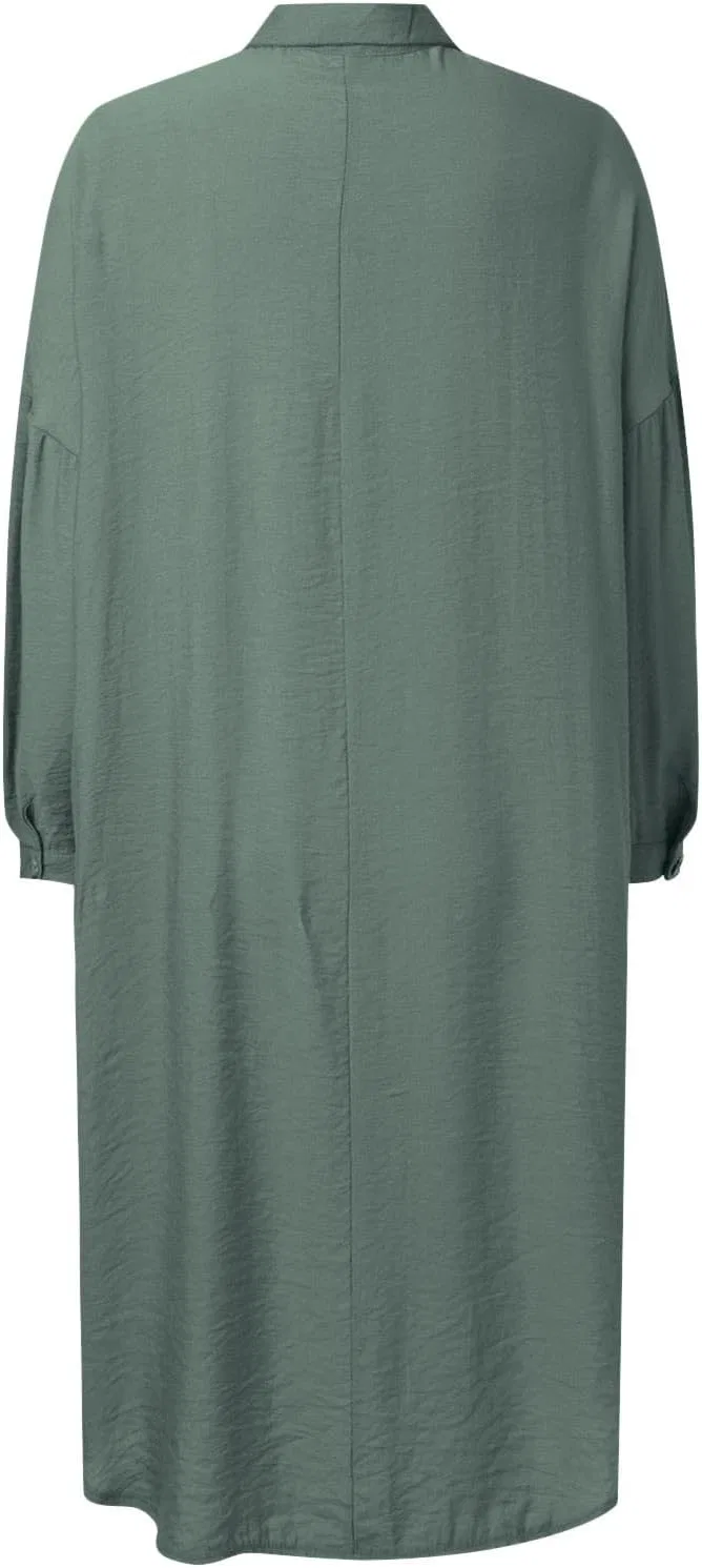 Женское платье-кафтан свободного кроя Kaftan Robe, Green — фото 4