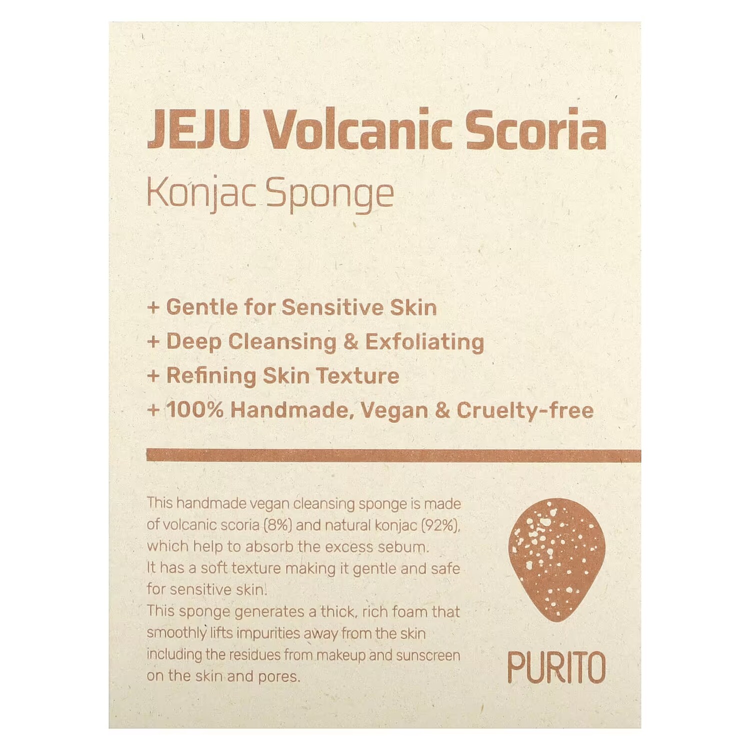 

Губка Purito Jeju Volcanic Scoria Konjac