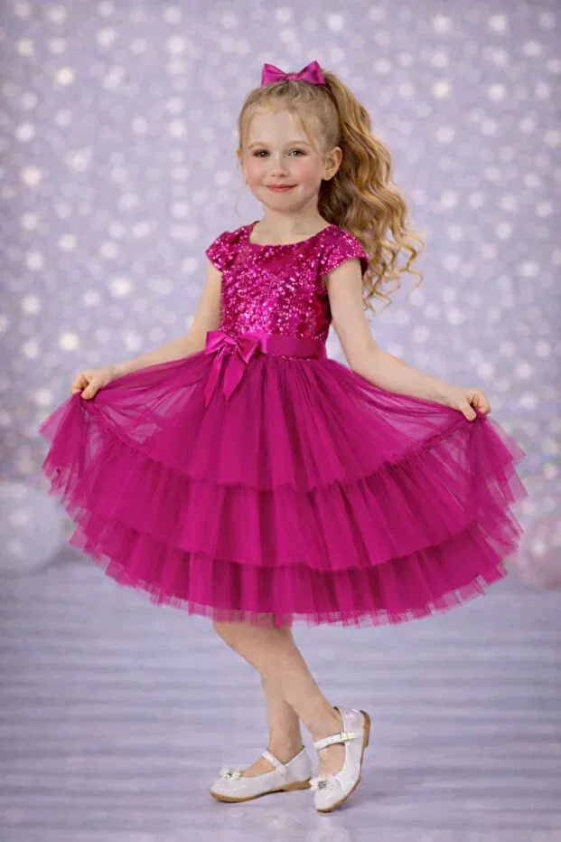 Детское платье для девочек с пайетками Party Rumi Kids, Multicolor — фото 2