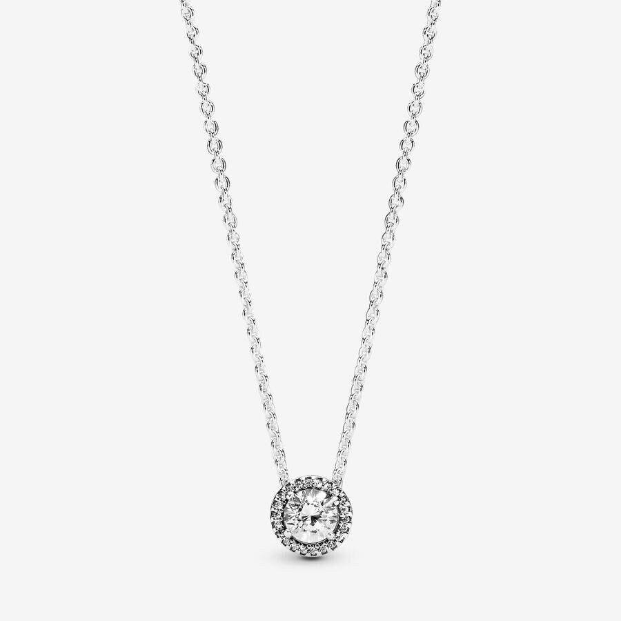 

Колье Pandora Round Sparkle Halo, серебро