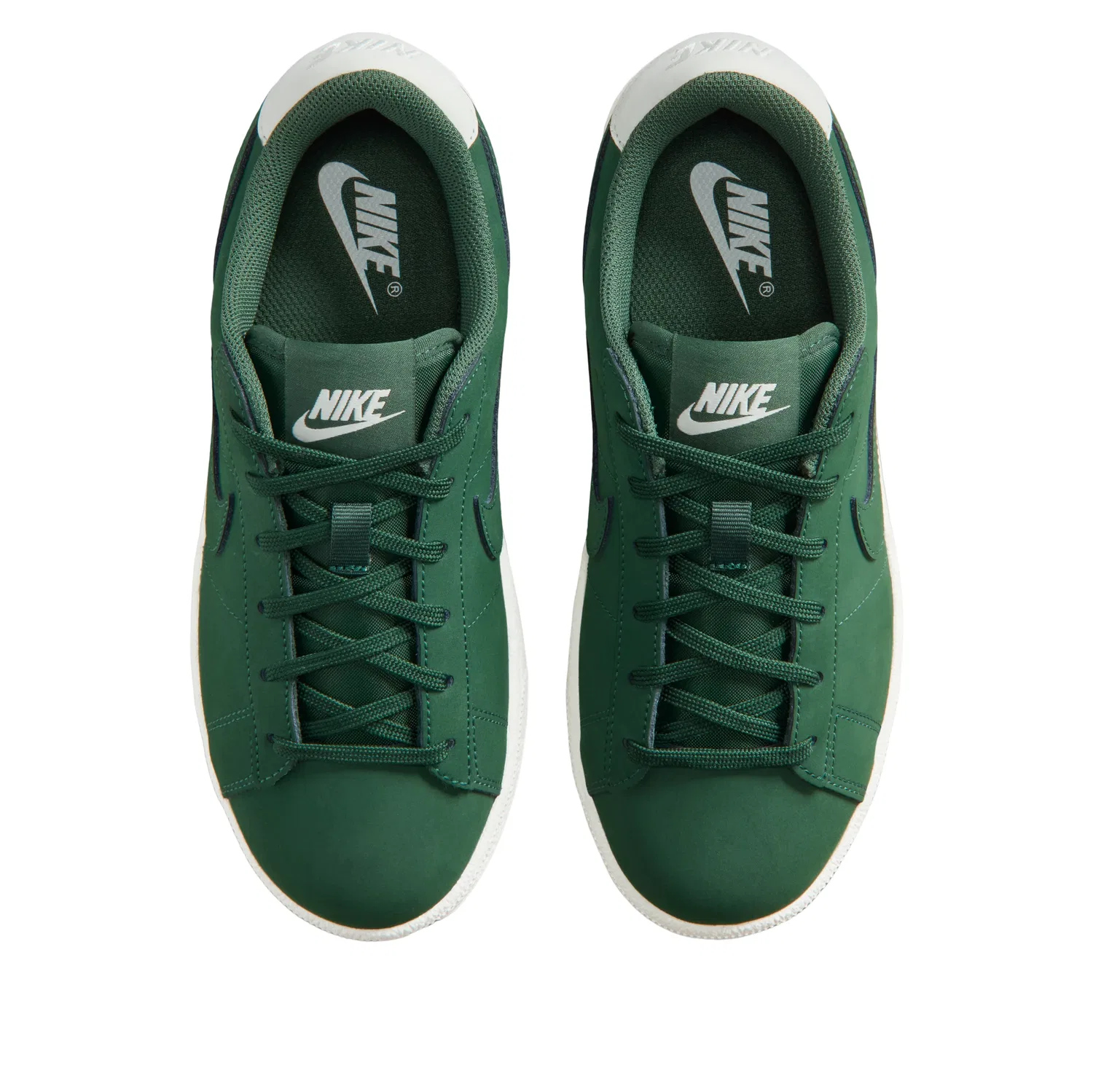 Детские кроссовки с кожаным верхом Nike Tennis Classic Fir Sail, зеленый — фото 2