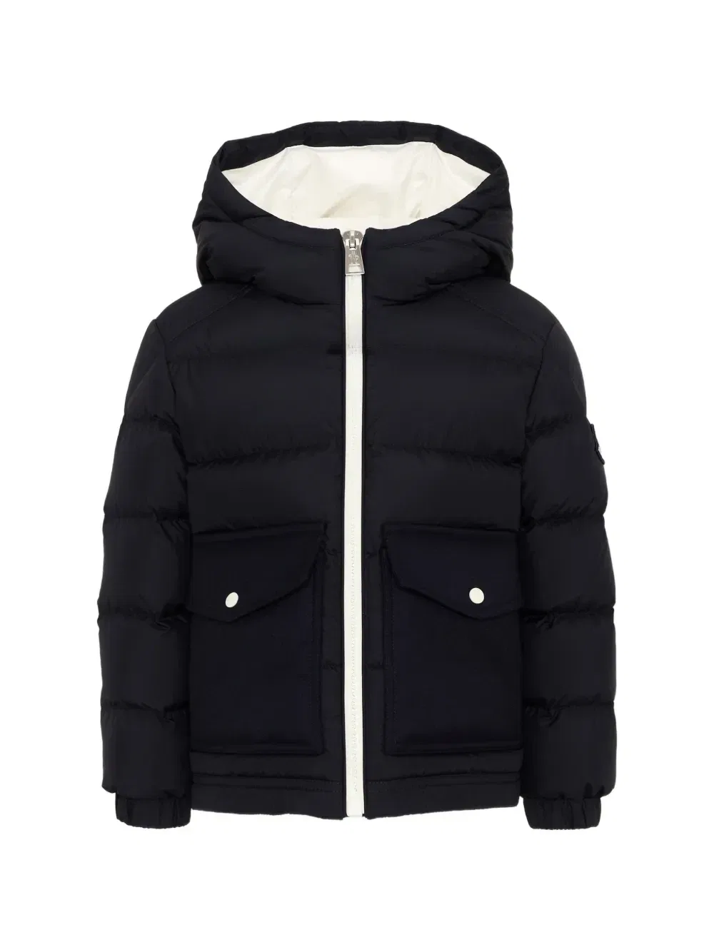 Куртка с капюшоном и наполнителем Moncler Enfant, синий