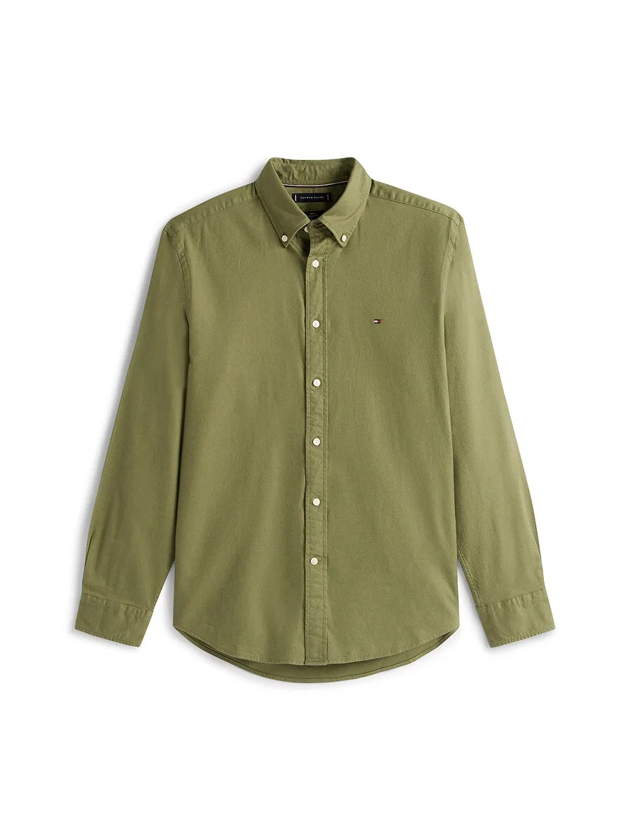 Рубашка на пуговицах TOMMY HILFIGER Regular fit, цвет 'FLEX', цвет Apple