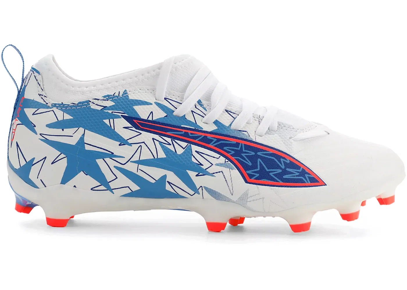 Детские бутсы для футбола с шипами Puma Ultra 6 Match FG/AG Puma Puma White/Pink Lilac/Dusky Blue
