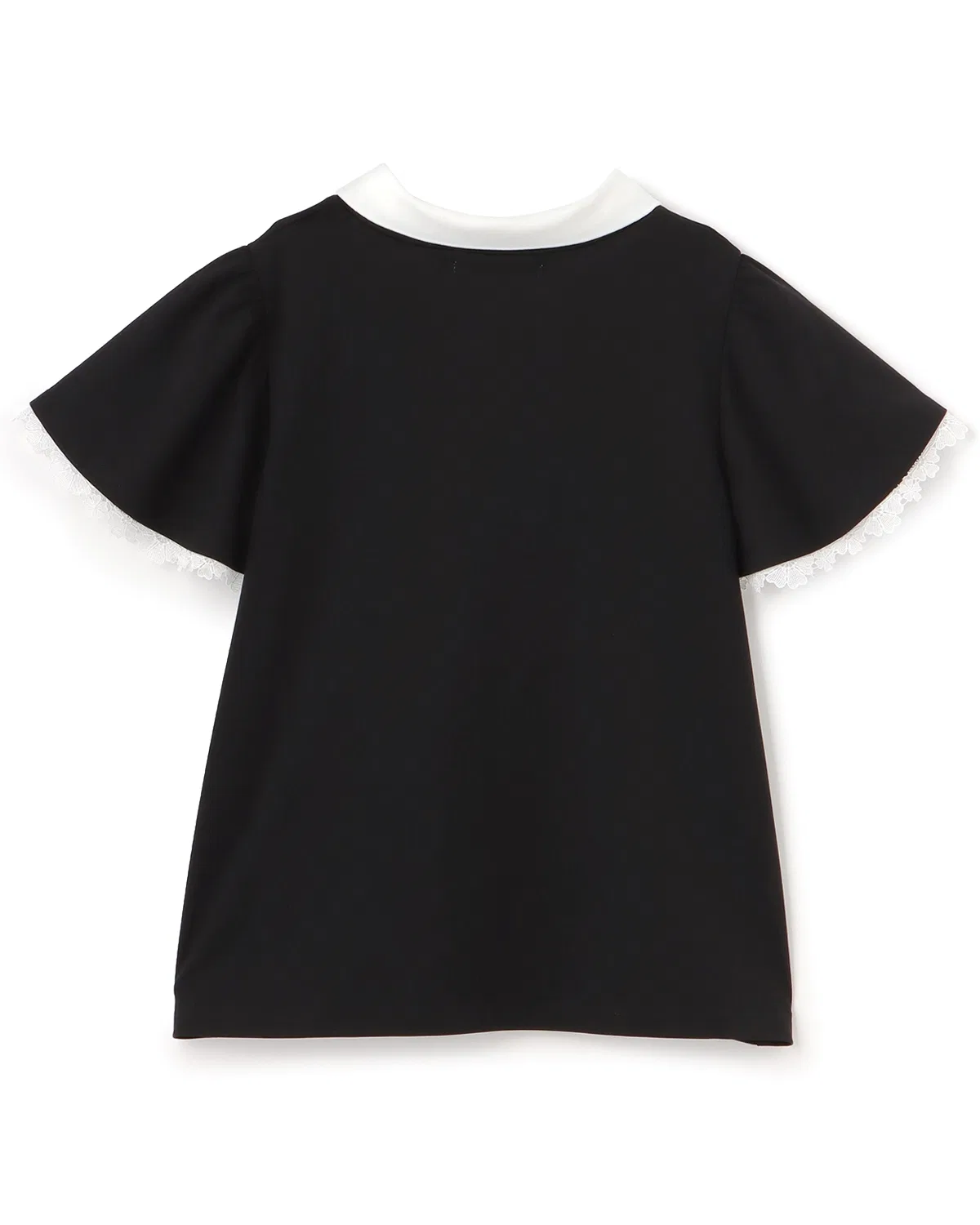 Детская блузка с длинным рукавом кружевом и рюшами, UV-защита, pom ponette junior, Black — фото 2