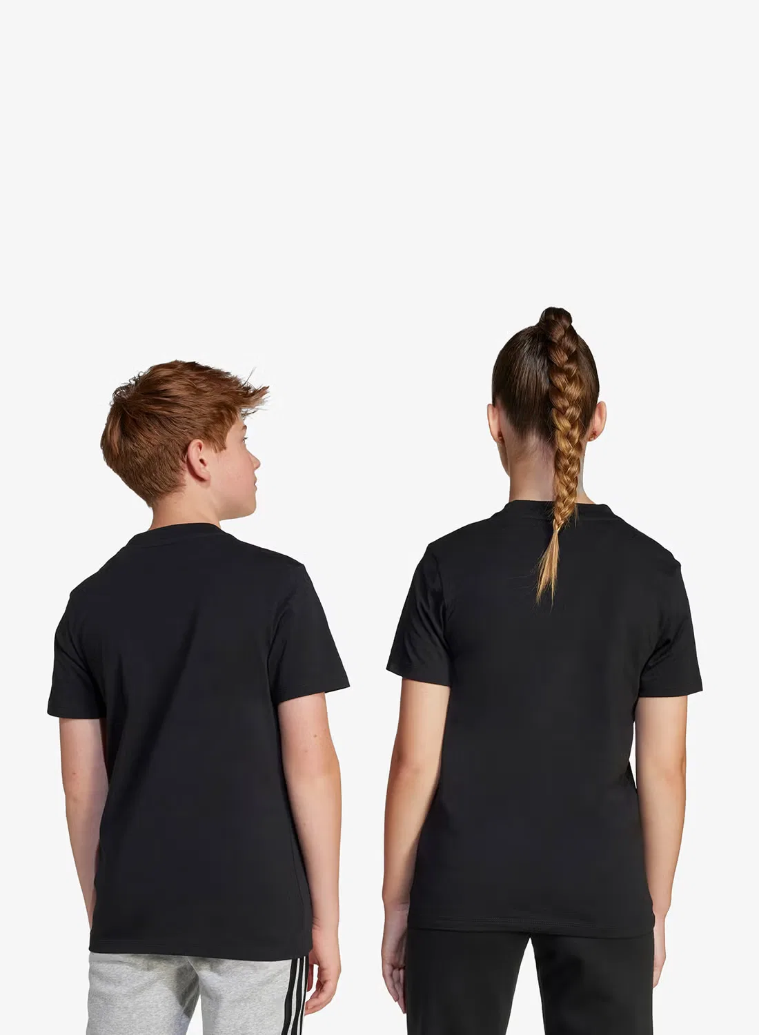 Футболка хлопковая Youth Essential Adidas, черный — фото 2