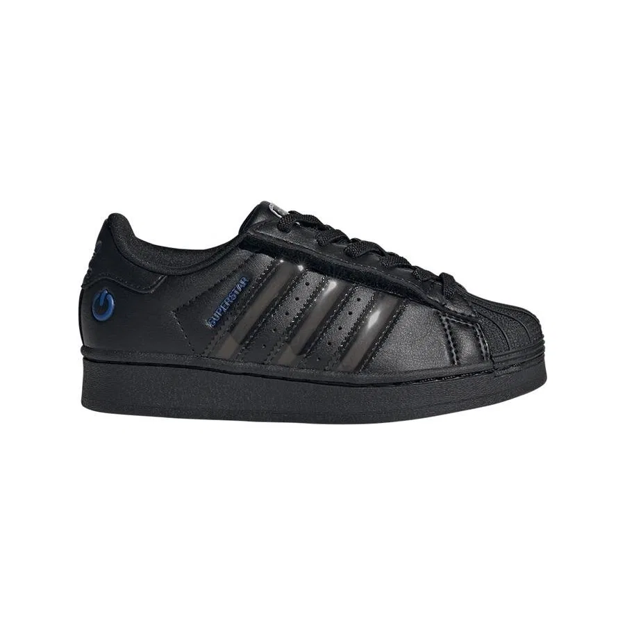 Детские светящиеся кроссовки с подсветкой SUPERSTAR LED LIGHTS CF EL C JS1291 adidas, Бело-черный