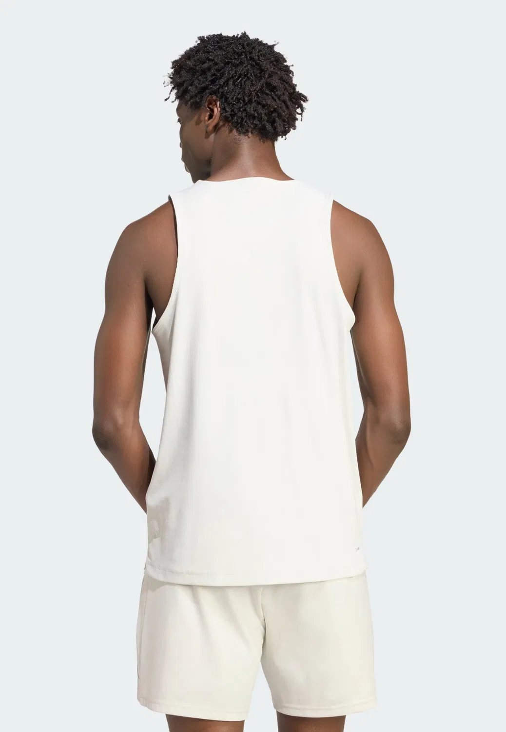Спортивная футболка Adidas Performance Shirt Puremotion жемчужно-белого цвета — фото 3