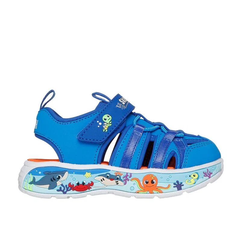 Детские кеды для малышей плетеные Skechers Kids, Light Blue — фото 2