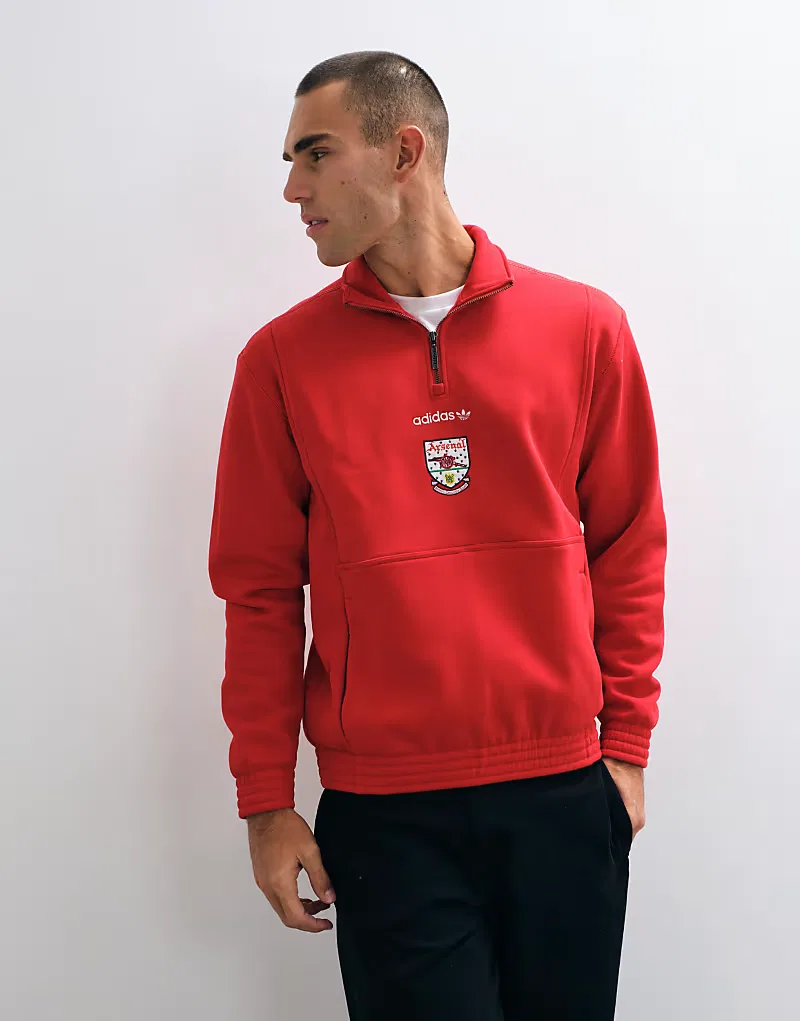 Футболка Adidas Football Arsenal 26/27 EQT с половинной молнией, красный — фото 2