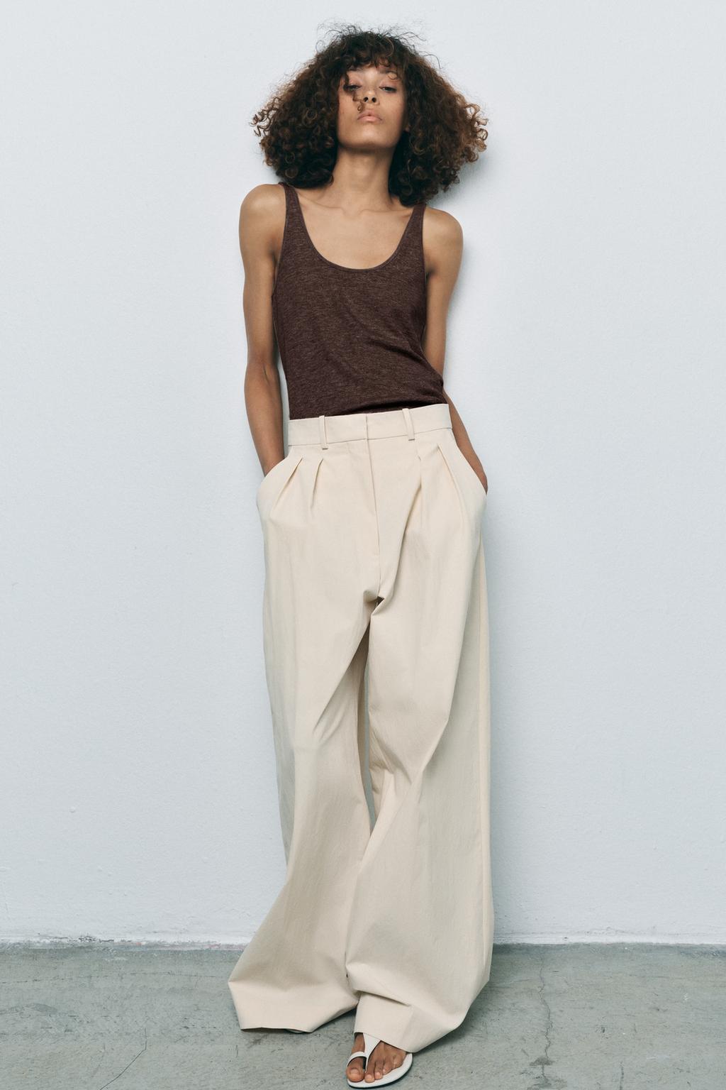 

Мини-топ в рубчик ZARA, цвет Chocolate brown