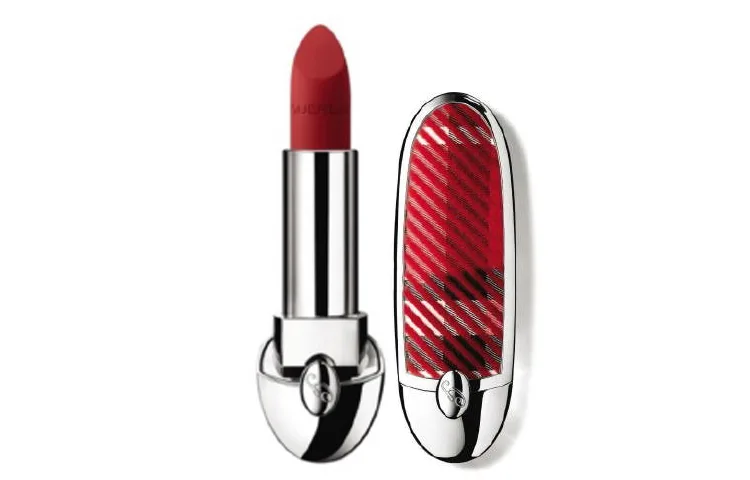 GUERLAIN Помада-слимк British Checkered Shell Vintage Edition Gemstone матовая шелковистая крем-текстура 3,5 г, N°258+ English check housing — фото 4