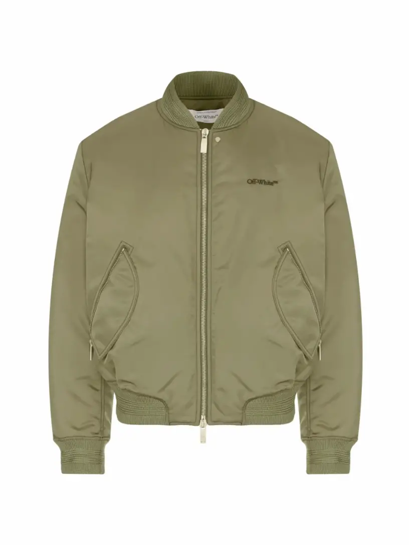 

Куртка-бомбер с логотипом Off-White, зелёный