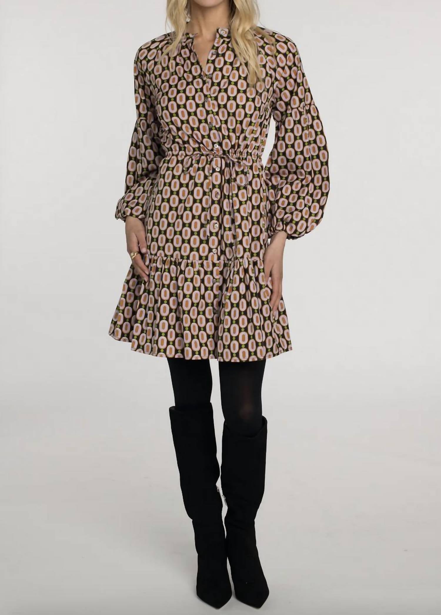 

Короткое платье Emory в мини-ссылке Elizabeth James The Label, цвет mini link